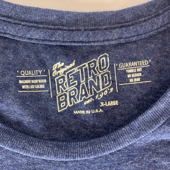 New York Rangers NHL Navy Blue Original Retro Brand Short Sleeve Shirt - Picture 4 of 5